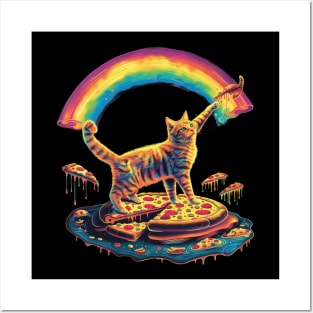 Cat Rainbow Bedtime Stories Posters and Art